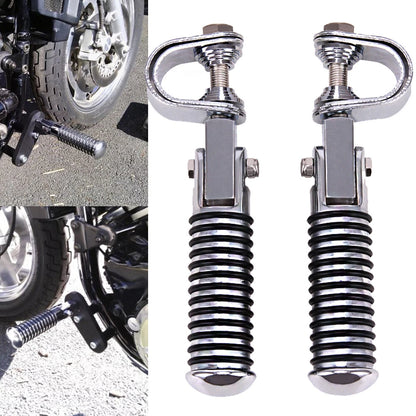 Motorcycle U-clamp Foot Pegs Pedals & 1"~1-1/4" Highway Engine Crash Bar Chrome
