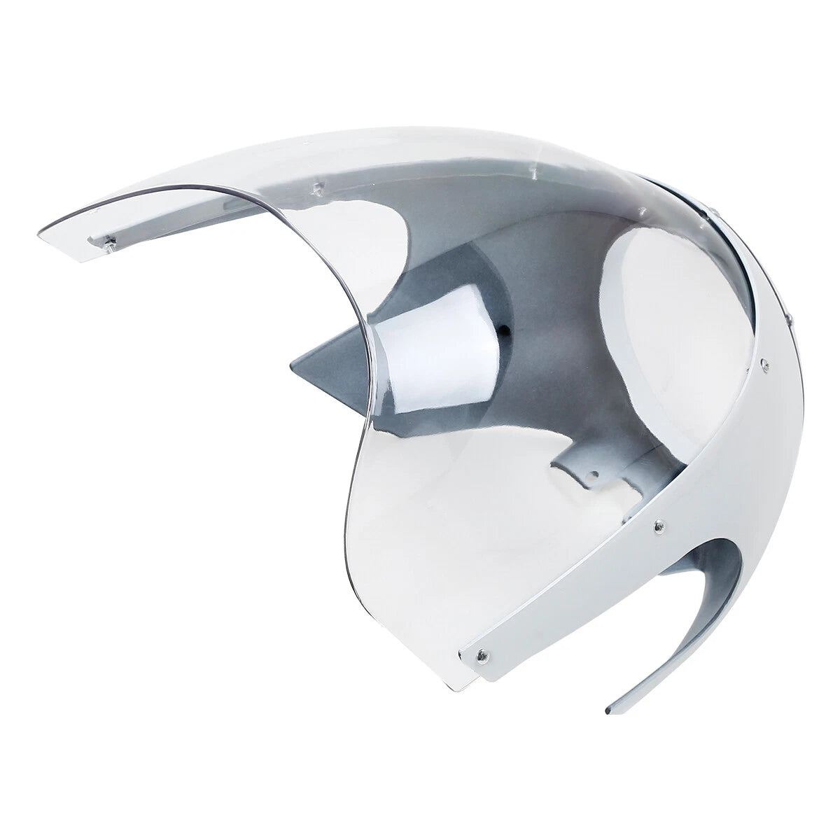 5 3/4" White Cafe Racer Headlight Fairing Windscreen Fit For Harley Sportster XL