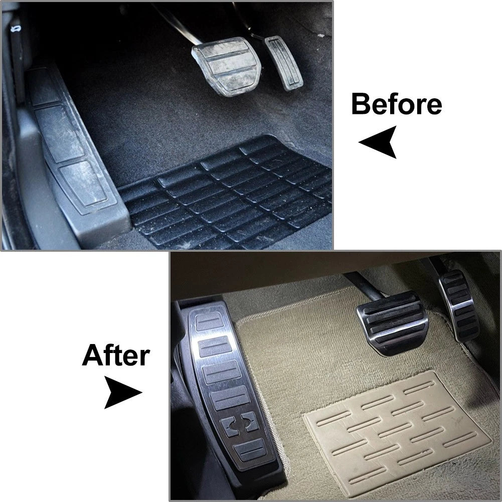 4pcs Steel Footrest Brake Gas Pedals Protection Cover For Land Rover LR3 LR4