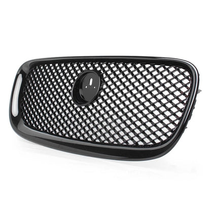 Front Center Upper Grille Glossy Black For Jaguar XF XFR 2012-2015