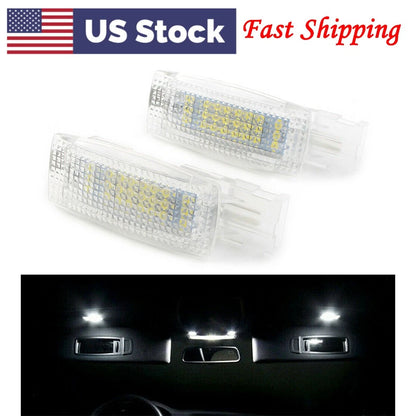 2pcs Auto Car Interior Visor Vanity Mirror LED Light Fit VW Golf Jetta Passat