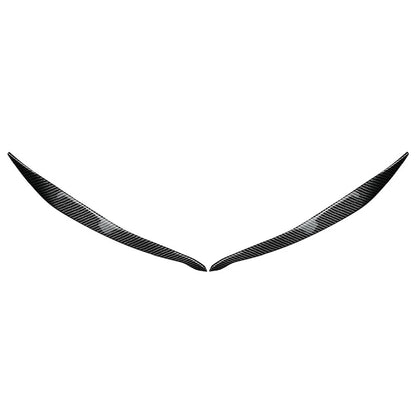 Front Headlight Eyelids Eyebrow Cover Carbon For BMW 5 Series F10 F11 2015-17 US