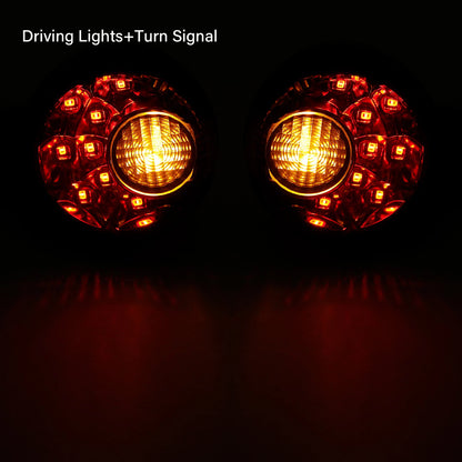 Rear Turn Signals LED Light Smoked Fit For Harley Sportster 883 1200 1992-2022