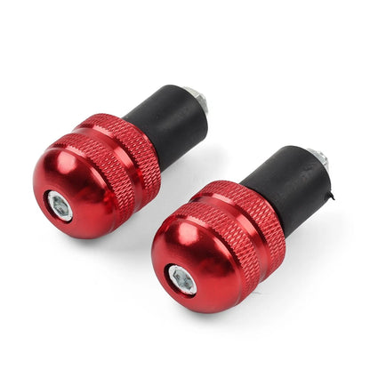 2pcs Universal 7/8'' Motorcycle Handlebar Grips Bar End Cap Plug Slider Red