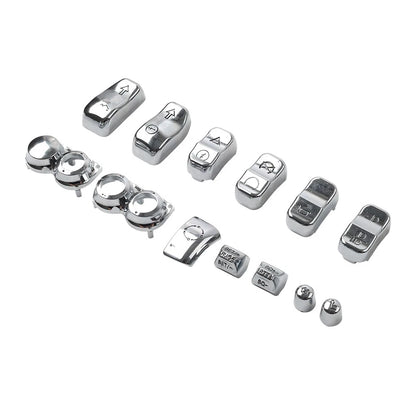 Hand Control Switch Housing Button Cap Chrome For Harley Road Electra Tri Glide