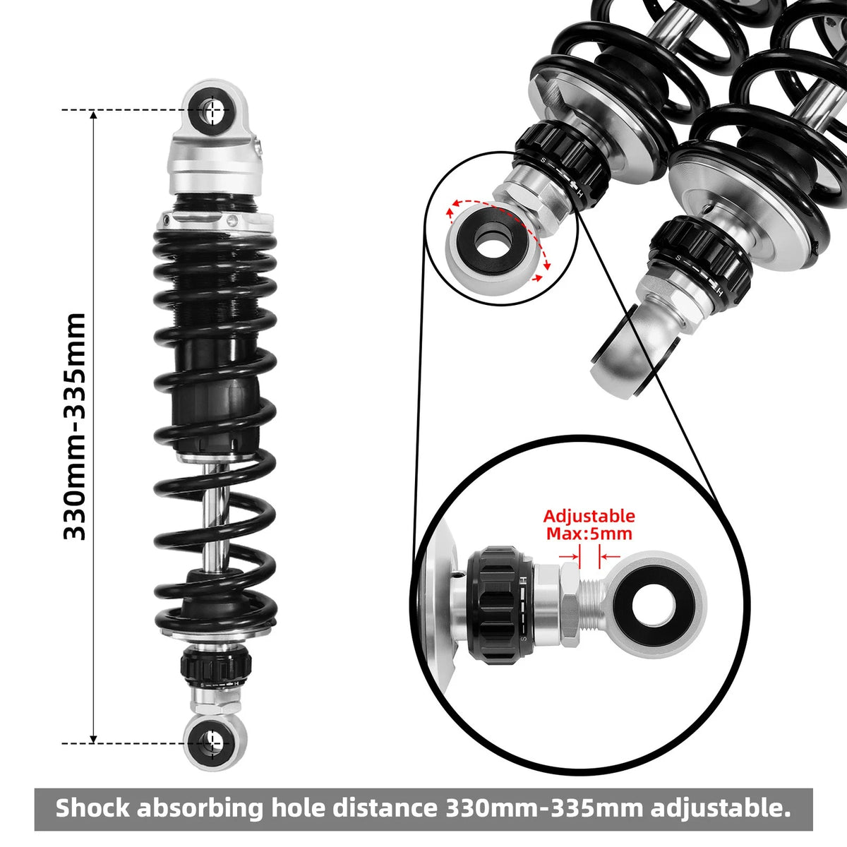 Remote Reservoir Rear Suspensions Shocks For Harley CVO Road Glide FLTRXSE 23-Up