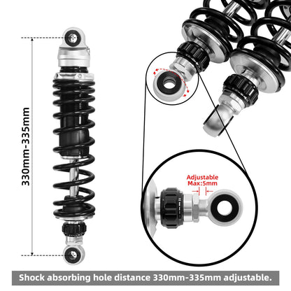 Remote Reservoir Rear Suspensions Shocks For Harley CVO Road Glide FLTRXSE 23-Up
