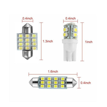 20Pcs T10 LED Light Car Bulbs Auto Lamp For Interior Dome Map Set Inside White