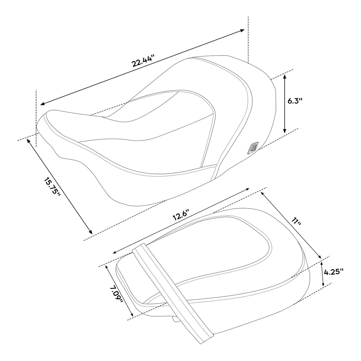 Driver Passenger Heated Seat Fit For Harley Davidson Street Road Glide 2009-2024