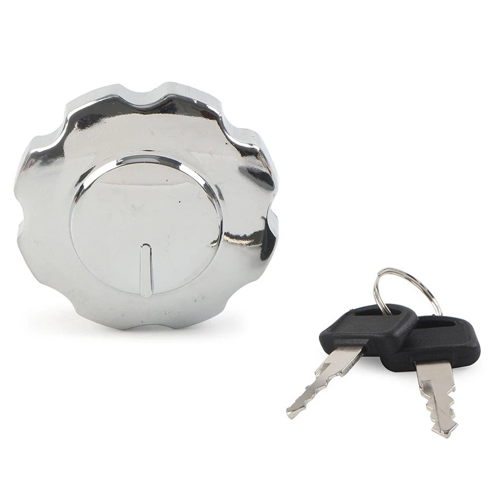 Gas Fuel Tank Cap Cover Locking W/ 2 Keys Universal Fit Motorcycle Motorbike ATV