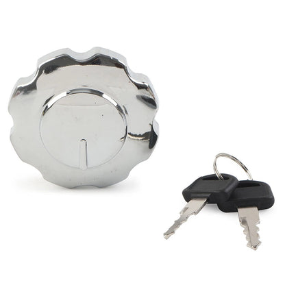 Gas Fuel Tank Cap Cover Locking W/ 2 Keys Universal Fit Motorcycle Motorbike ATV