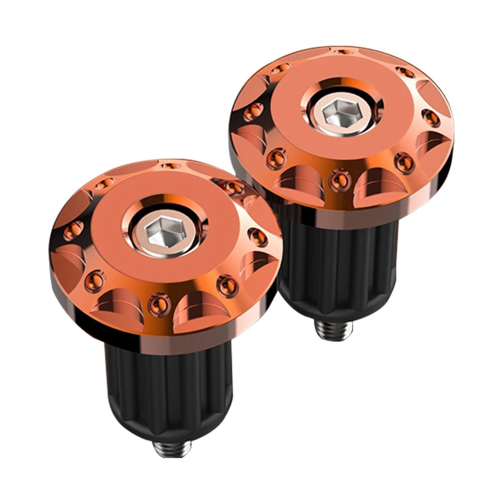 2x 7/8'' Motor Dirt Bike Handlebar Grips Handle Bar End Cap Plugs Slider Orange