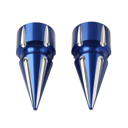 Front Axle Cap Nut Cover 3.6" For Harley Softail 07+ Dyna 08+ Street Glide Blue