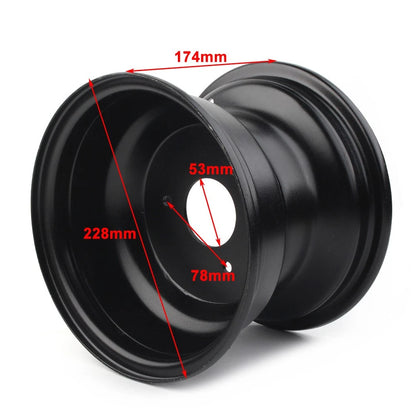 18X9.50 - 8 8“ 3 Hole Rear Back Wheel Rim Quad Dirt Bike ATV Buggy Black motor