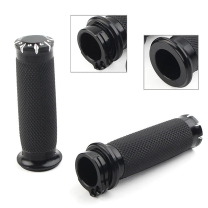 1" Black Handlebar Hand Grips For Harley Touring Sportster Dyna Softail VRSC US