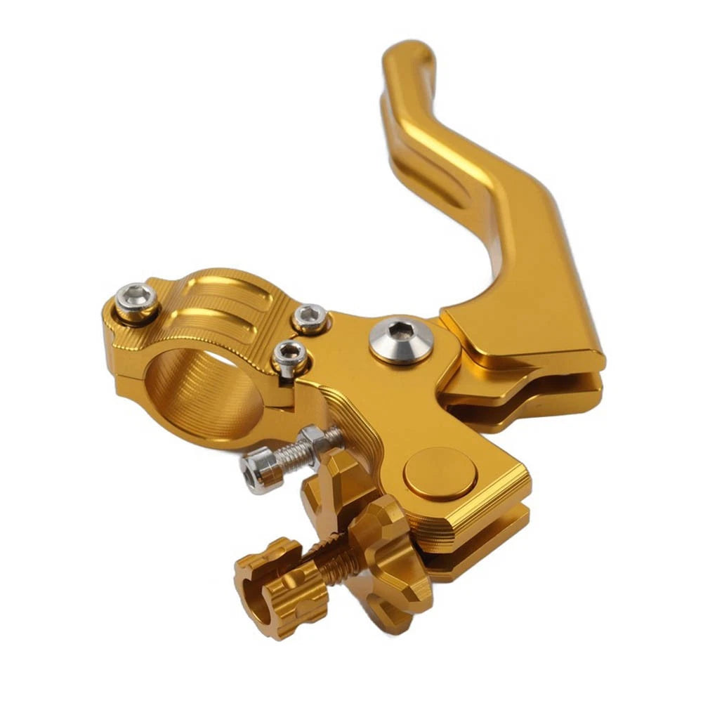 Stunt Clutch Lever Performance Cable Pull 7/8 1 Finger Universal Motorcycle Gold