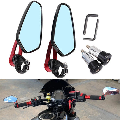 Handle Bar End Mirrors Motorcycle Rear View Wing Mirror For 250 390 690 PAIR Red