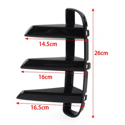 1 Pair Glossy Black Front Bumper Grille Cover For Land Rover Discovery 5 2021-22