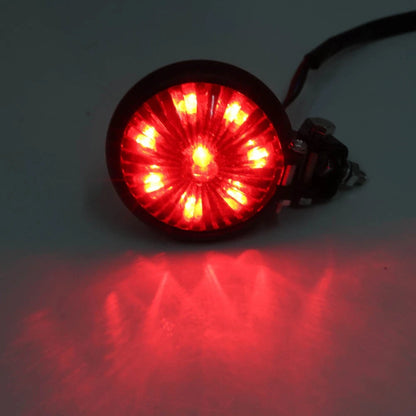 1x Black Motor LED Rear Stop Brake Tail Light Lamp For Cafe Racer Bobber Chopper
