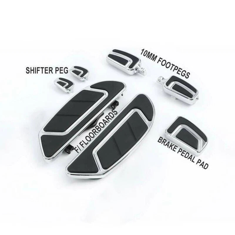 Chrome Floorboard Brake Pedal Shift Pegs Fit For Harley Street Road Glide 93-24