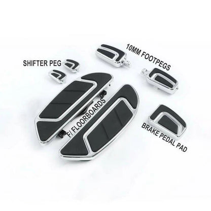 Chrome Floorboard Brake Pedal Shift Pegs Fit For Harley Street Road Glide 93-24