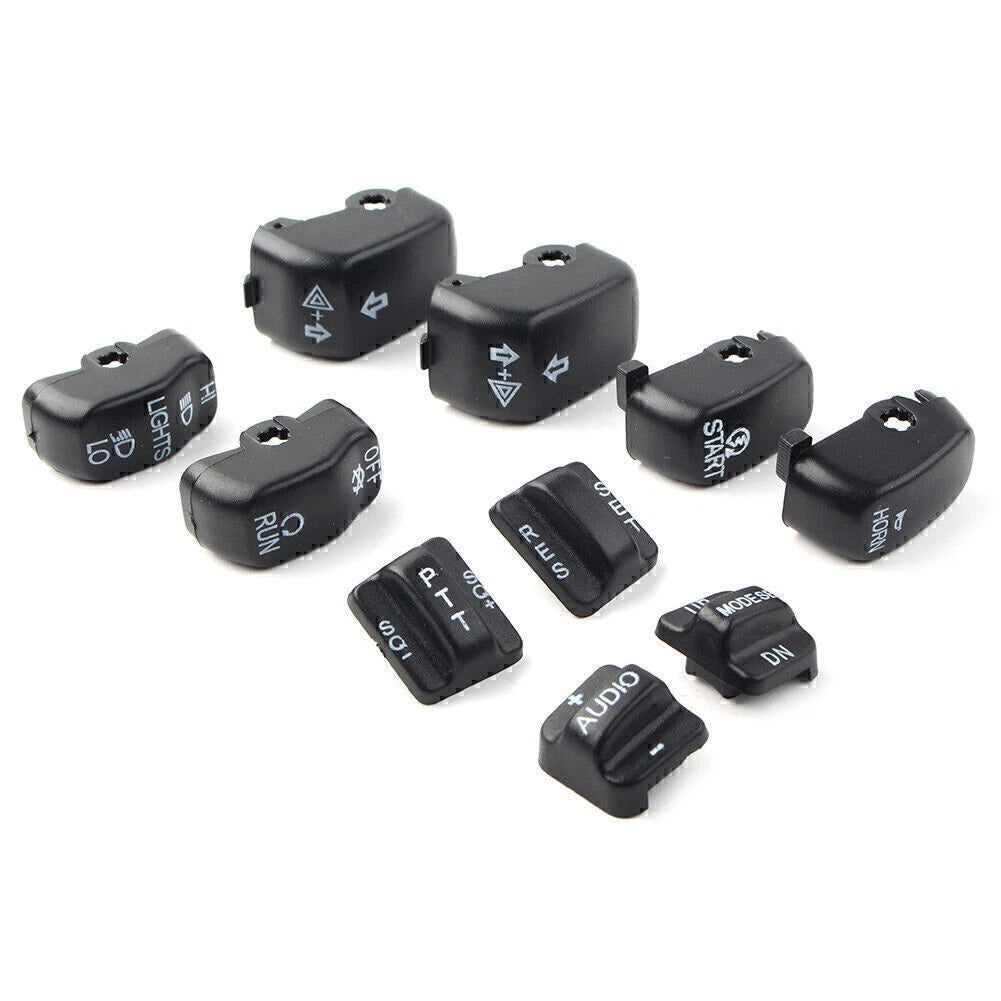 Hand Control Switch Cover Housing Button Cap Set For Harley Touring 96-13 Blk US