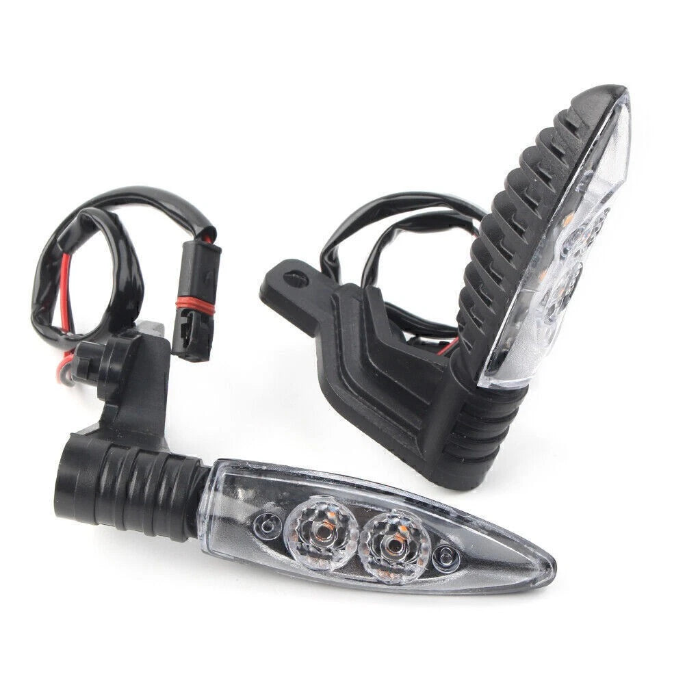 2x Amber LED  Rear Turning Signal Blinker Light for BMW F800 GS/R/S R1200 clear