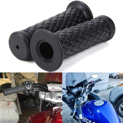 7/8"&1" Motorcycle Hand Grips Bar End Handlebar Gel For Cafe Racer Dirt Bike ATV