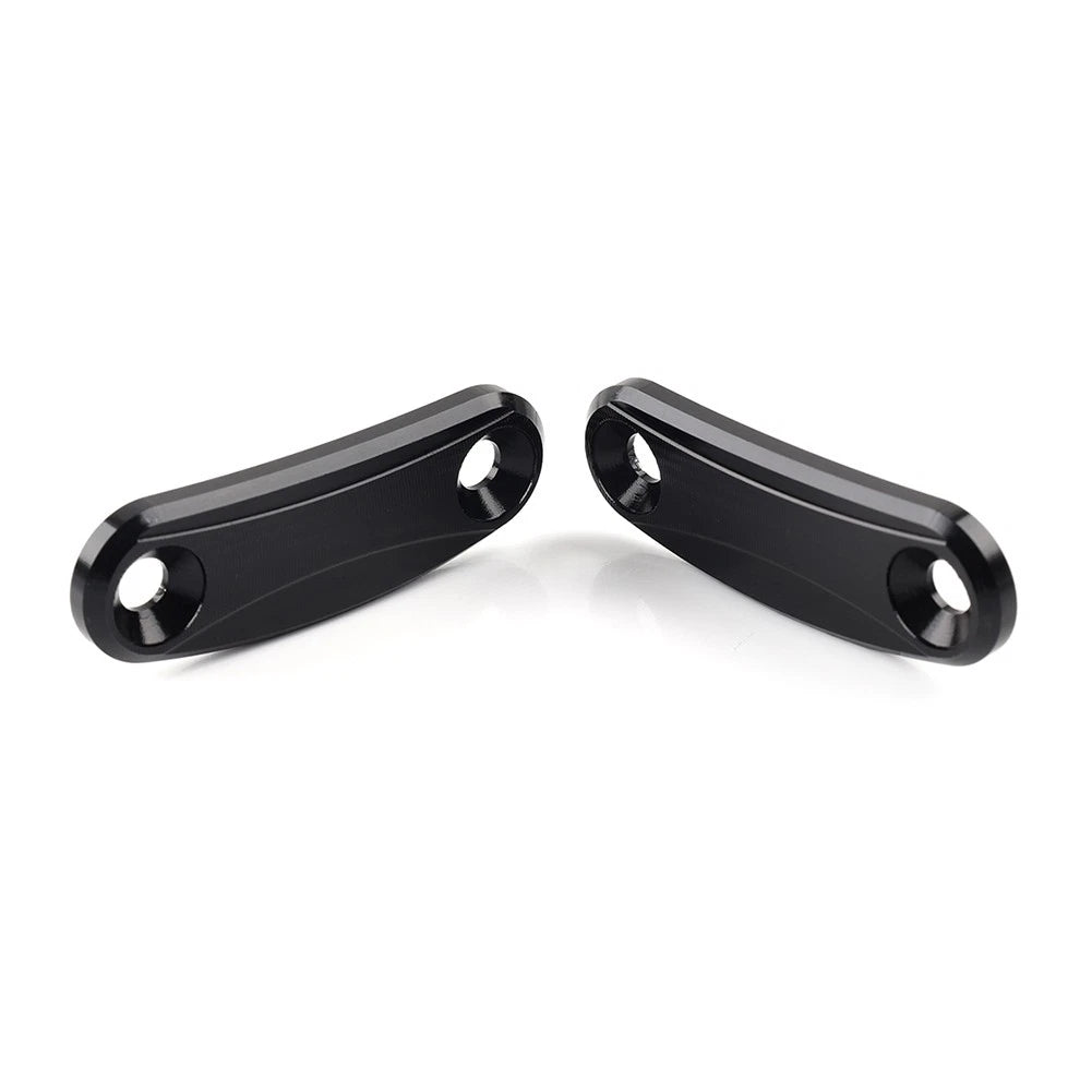 Rearview Mirror Block Off Base Plates Cover Black For Kawasaki ZX-10R 2011-2015
