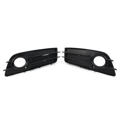 1 Pair Black Front Bumper Fog Light Grille Cover For Audi A4 B8 S4 2008-2012 US