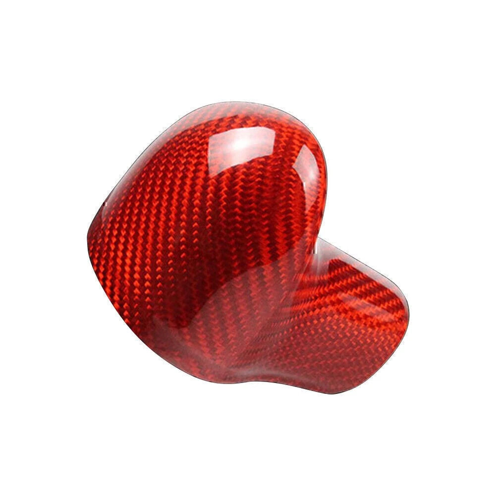 1x Red Carbon Fiber Shift Knob Cover Shell For Audi A4 A5 Q5 Q7 A6 A7 S6 S7 US