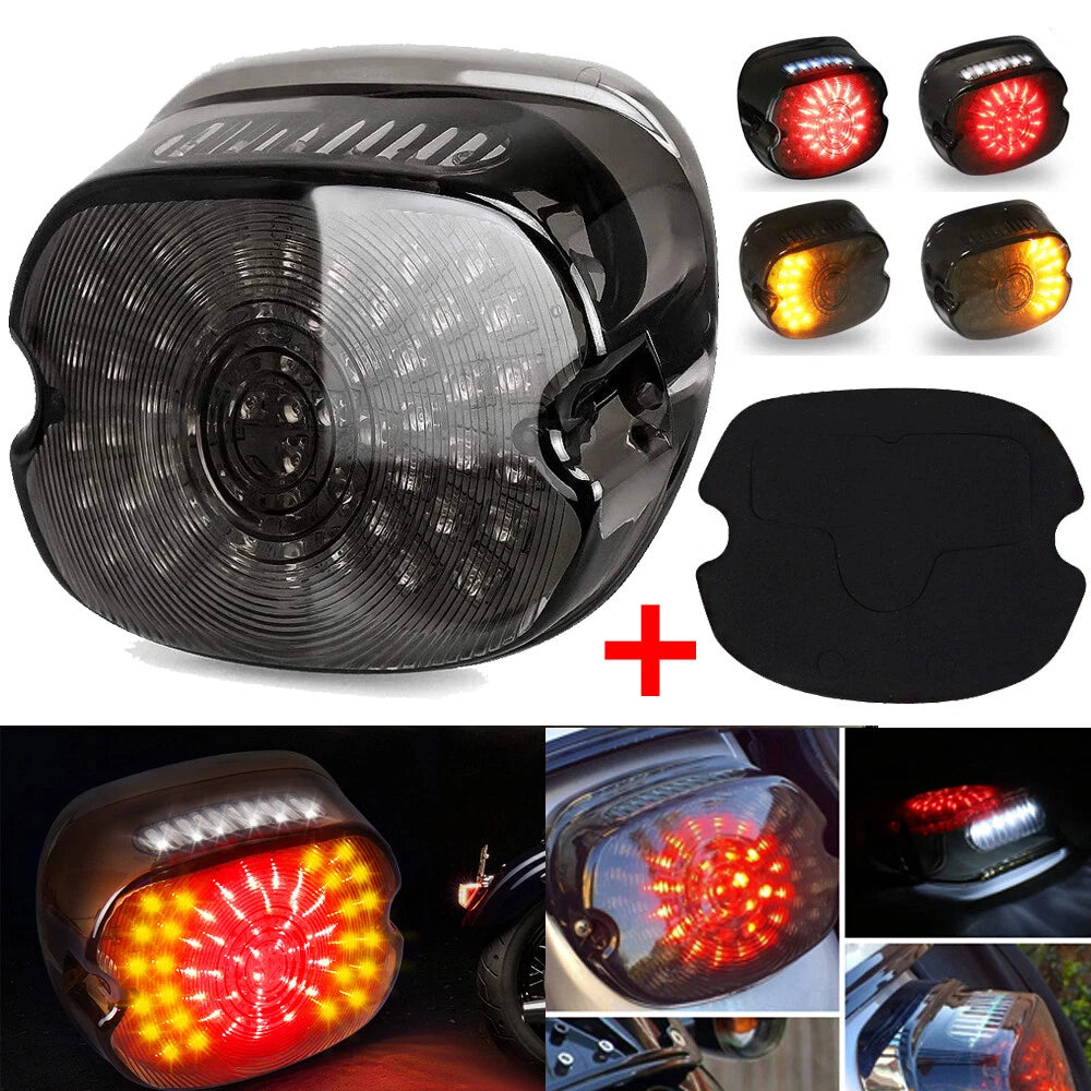 Smoke LED Tail Light Brake Turn Signal for Harley Tour Road King Glide Dyna FXR