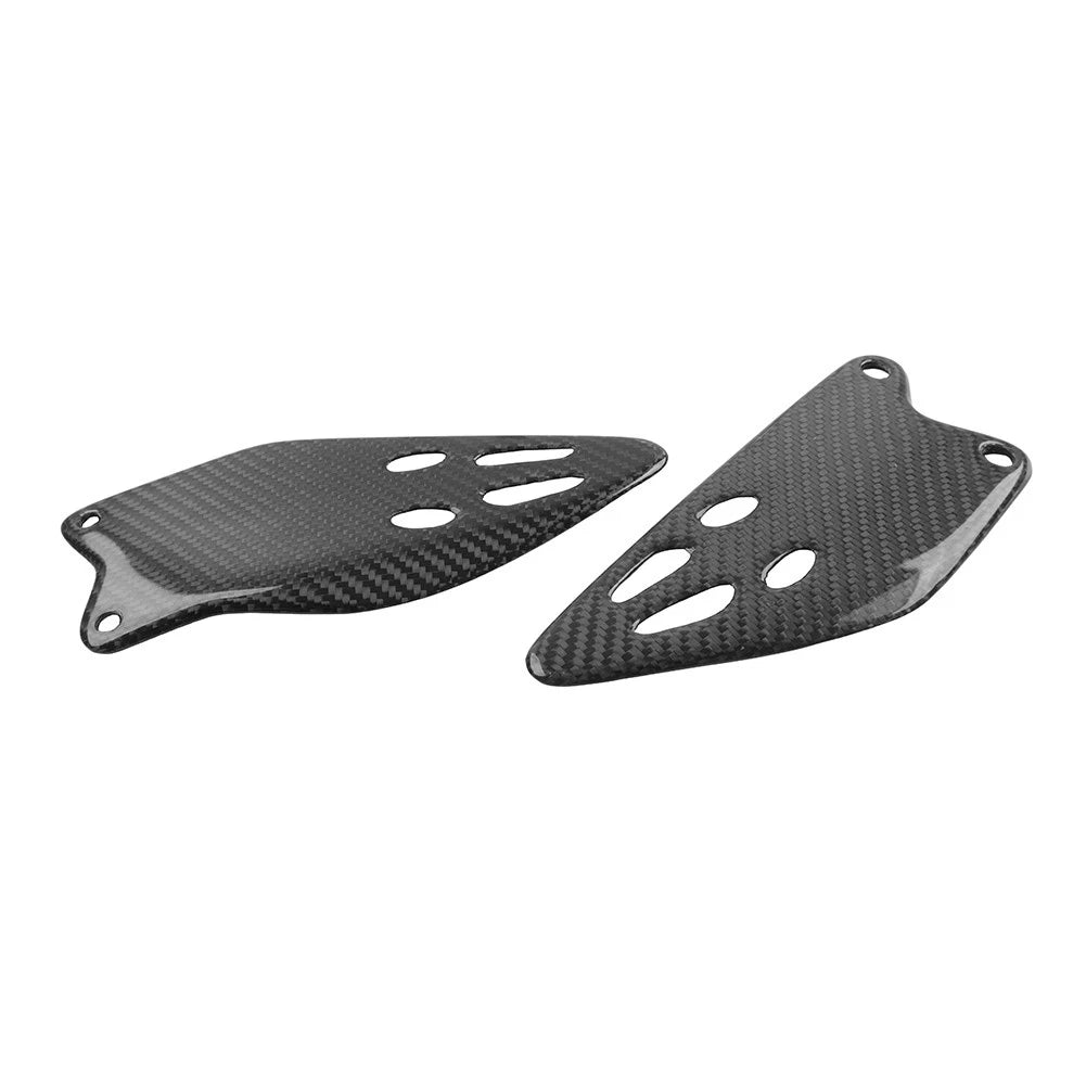 Carbon Fiber Footrest Rear Foot Heel Guards Plates For Kawasaki ZX-6R 636 19-25