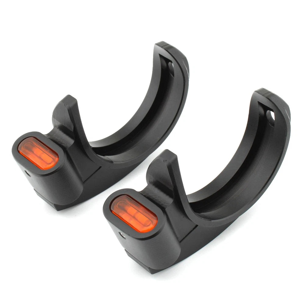 LED Front Turn Signal Light For Harley 49-51mm Front Fork Shock Absorber Amber