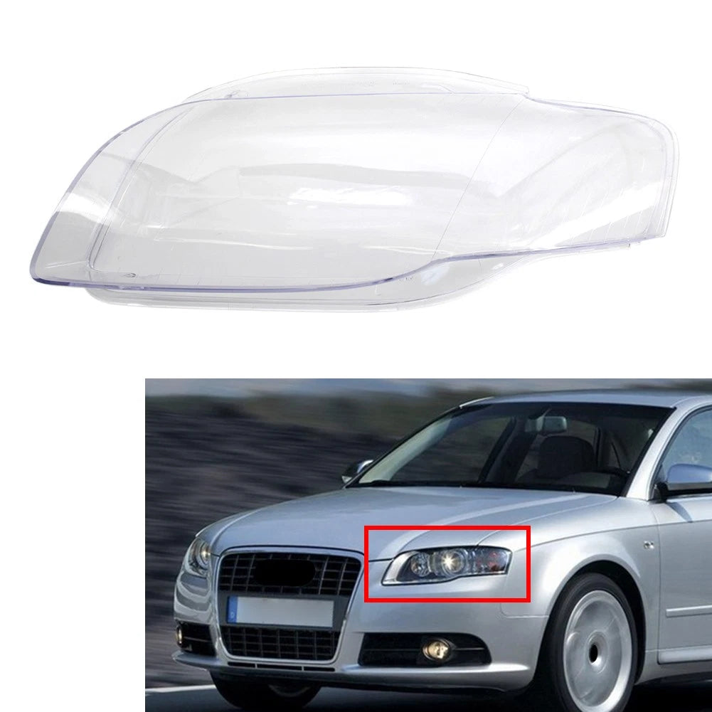 Transparent Headlight Lens Cover Headlamp Shell For Audi A4 B7 S4 2005-2008 Left