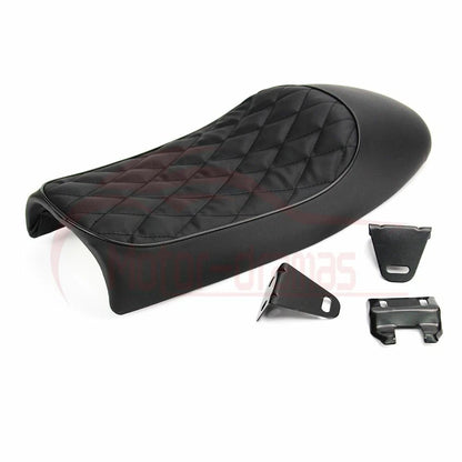 Universal Motorcycle Cafe Racer Seat Flat Brat Saddle For Honda Suzuki Yamaha