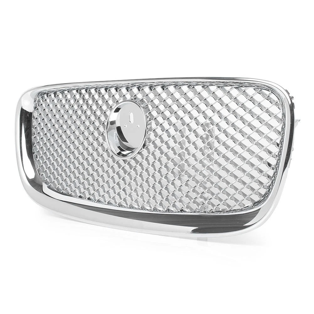 All Chrome Upper Grille Front Center Grill For Jaguar XF XFR 2012 2013 2014 2015