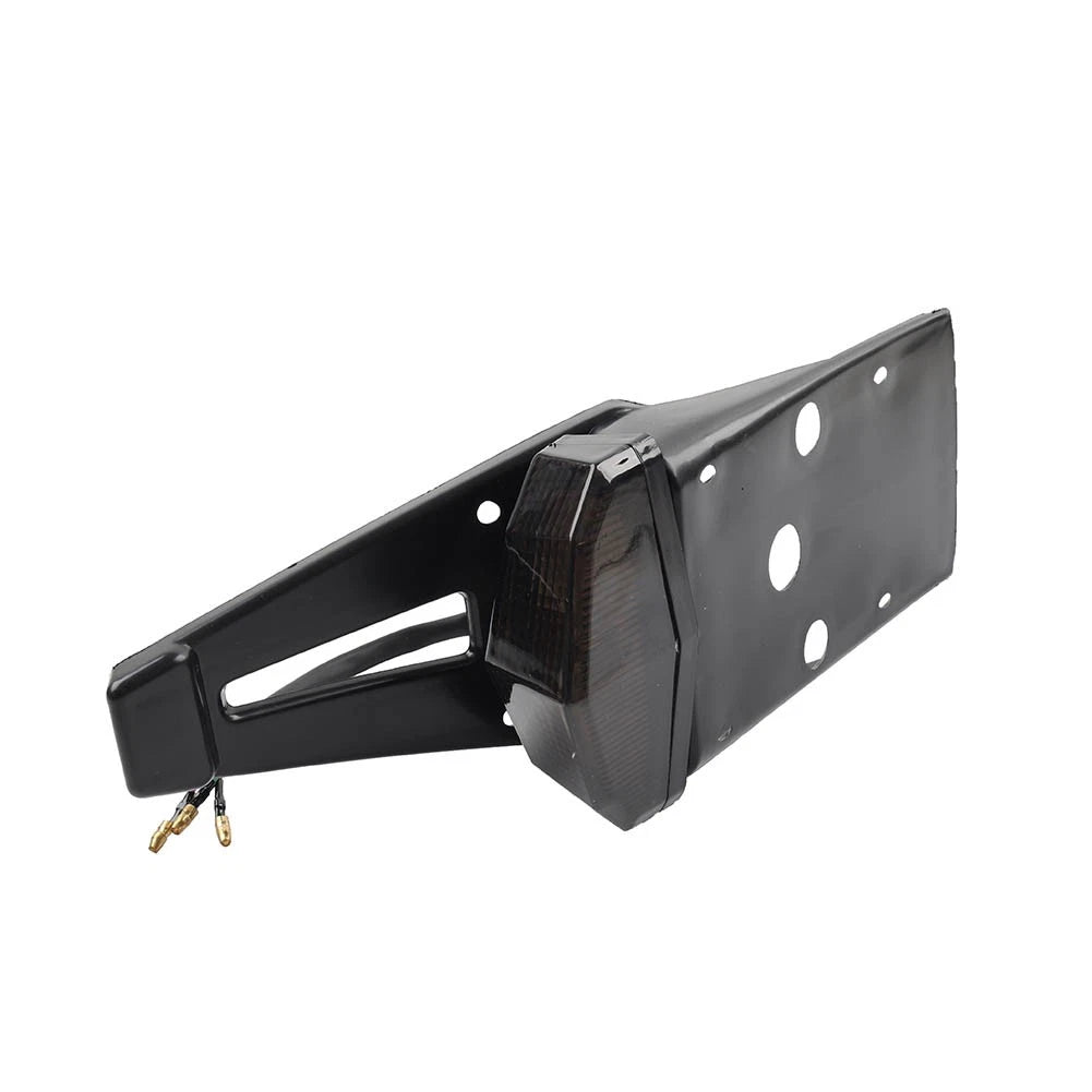 Motorcycle Rear Mudguard Brake Tail Light License Plate Lamp For Dirt Bike Smoke