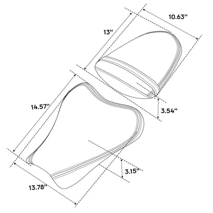 Black Rider Driver & Passenger Seats Fit For Suzuki GSXR1000 2005-2006 05 06 US