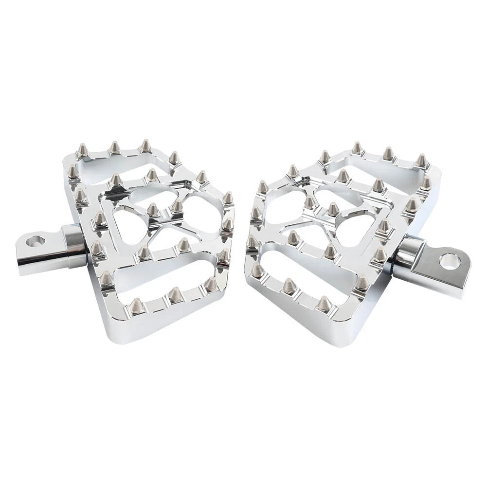 Wide Foot Pegs MX Style Floorboard Fit Harley Touring Sportster Softail Dyna