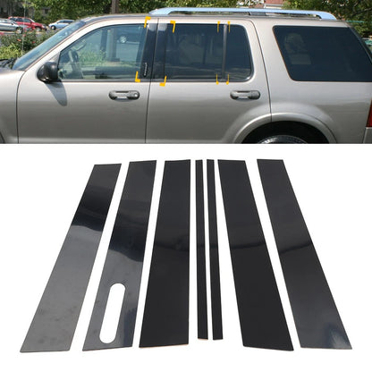 1 Set Pillar Posts Set Door Window Cover Trim Kit For Ford Explorer Sport Trac
