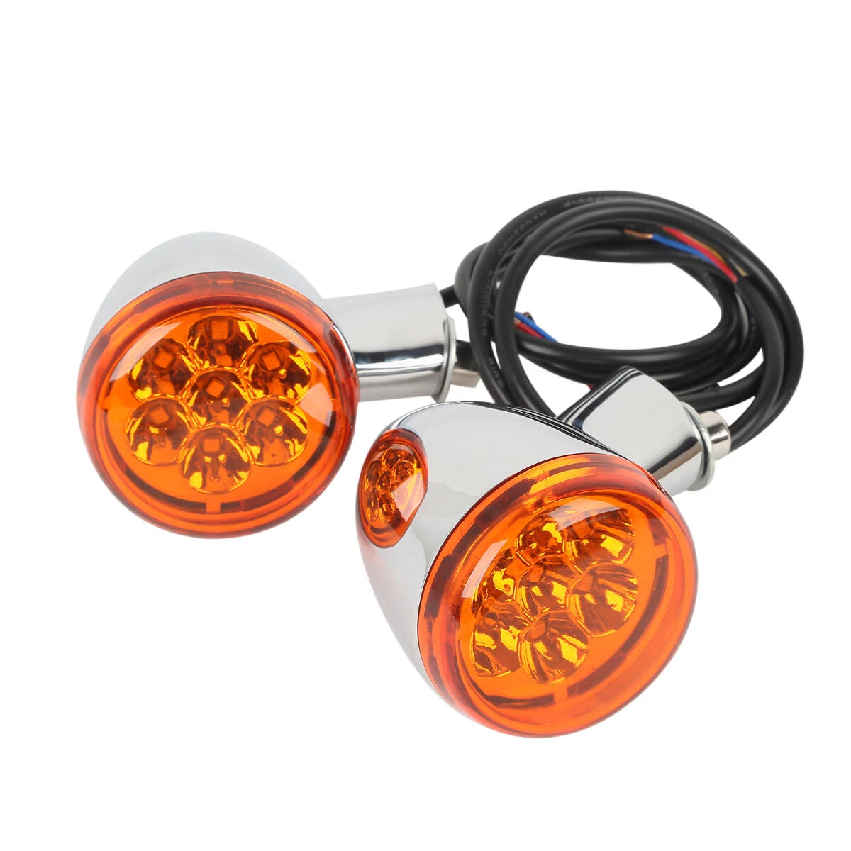 Amber Turn Signals LED Lights w/ Bracket For Harley Sportster XL883 XL1200 92-22