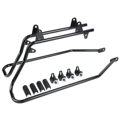 Matte Black Hard Saddlebags & Conversion Bracket Fit For Harley Softail 1984-17