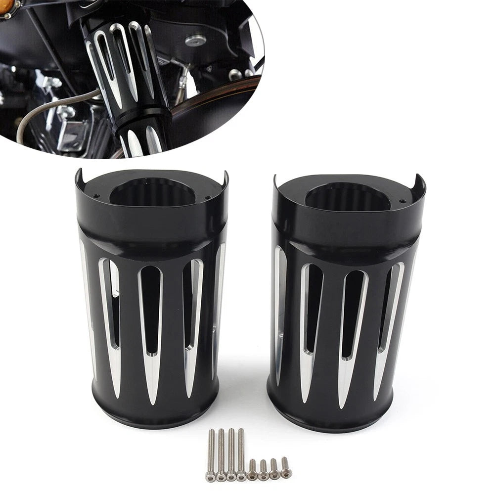Fork Boot Slider Covers For Harley Electra Street Road Glide King CVO 14-22 Pair