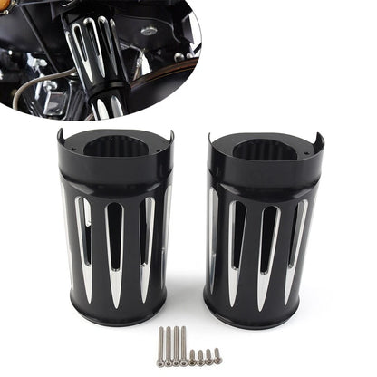 Fork Boot Slider Covers For Harley Electra Street Road Glide King CVO 14-22 Pair