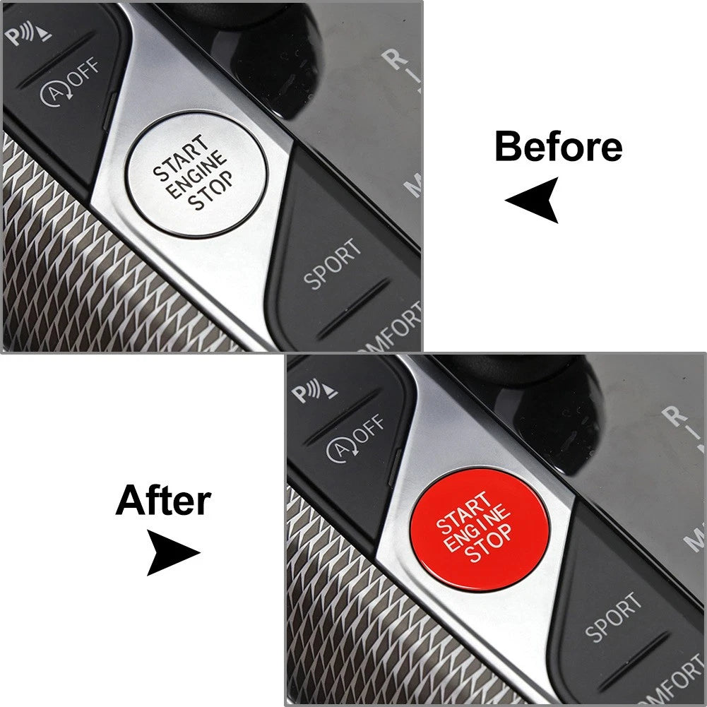 Red Car Engine Start Stop Button Switch Cover Trim For BMW 3 8 X Series US