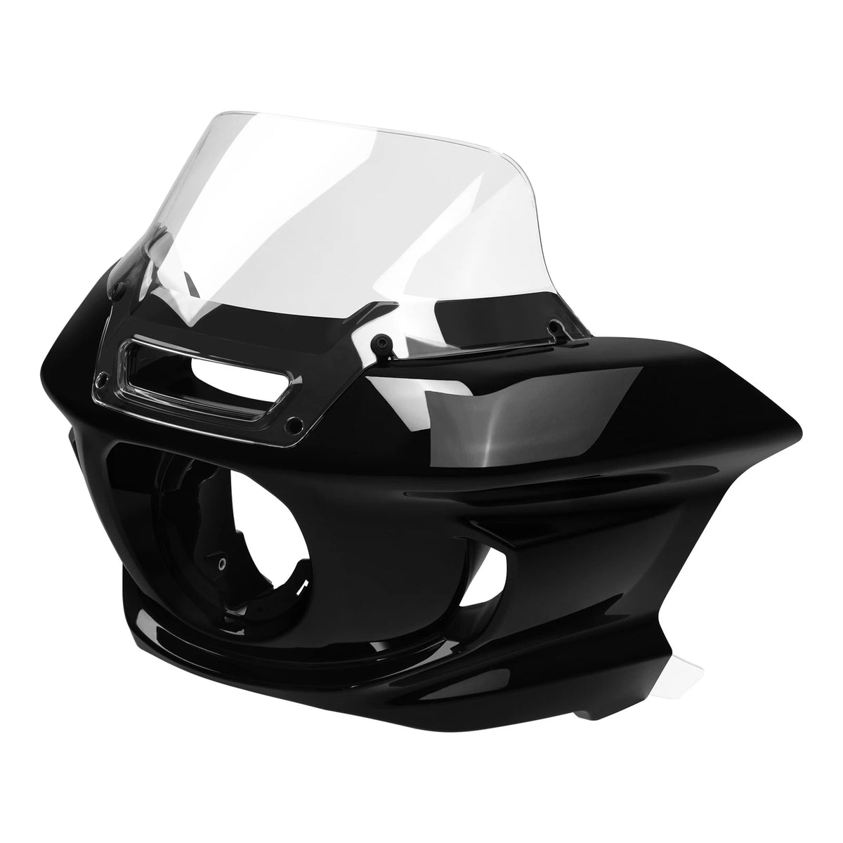Black Headlight Fairing Windshield Bracket For Harley FXLRST LOW RIDER ST 22-25