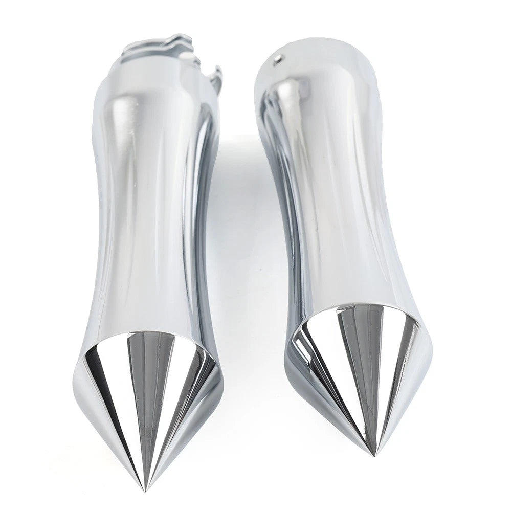 1" Spike Handlebar Grips With Throttle For Harley For Honda For Kawasaki Chrome