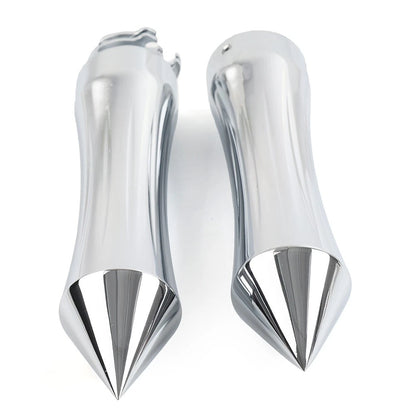 1" Spike Handlebar Grips With Throttle For Harley For Honda For Kawasaki Chrome
