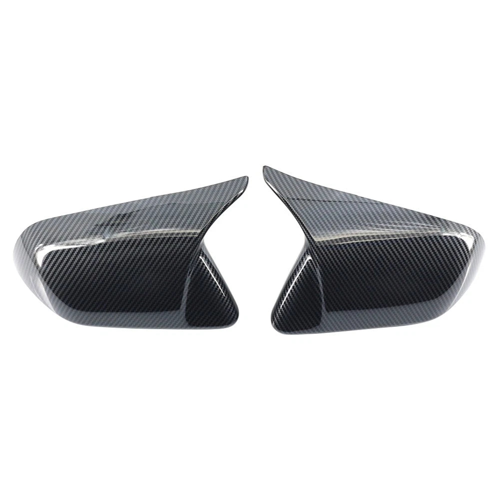 Rearview Side Mirror Cover Caps Carbon Fiber Pattern For Ford Mustang 2015-2023